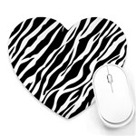 Zebra Skin 1 Mousepad (Heart)