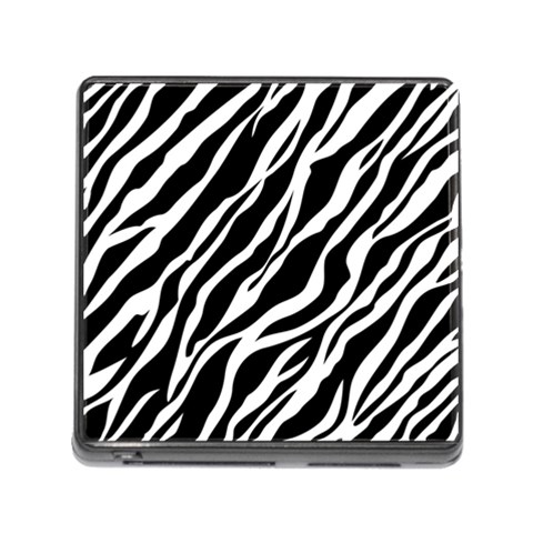 Zebra Skin 1 Memory Card Reader with Storage (Square) from ArtsNow.com Front