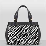 Zebra Skin 1 Oversize Office Handbag (Two Sides)