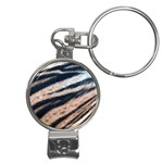 Tiger Skin Nail Clippers Key Chain