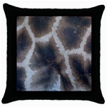 Giraffe Skin Throw Pillow Case (Black)