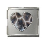 Giraffe Skin Mega Link Heart Italian Charm (18mm)