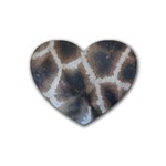 Giraffe Skin Rubber Coaster (Heart)