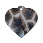 Giraffe Skin Dog Tag Heart (One Side)