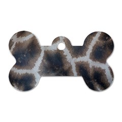 Giraffe Skin Dog Tag Bone (Two Sides) from ArtsNow.com Front
