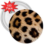Leopard Skin 3  Button (100 pack)