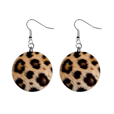 Leopard Skin 1  Button Earrings from ArtsNow.com Front