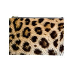 Leopard Skin Cosmetic Bag (Large) from ArtsNow.com Front