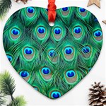 Peacock Feather 1 Ornament (Heart)