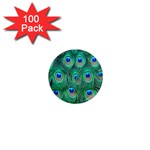 Peacock Feather 1 1  Mini Magnet (100 pack) 