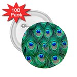 Peacock Feather 1 2.25  Button (100 pack)