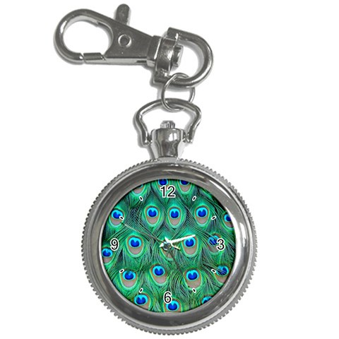 Peacock Feather 1 Key Chain Watch from ArtsNow.com Front