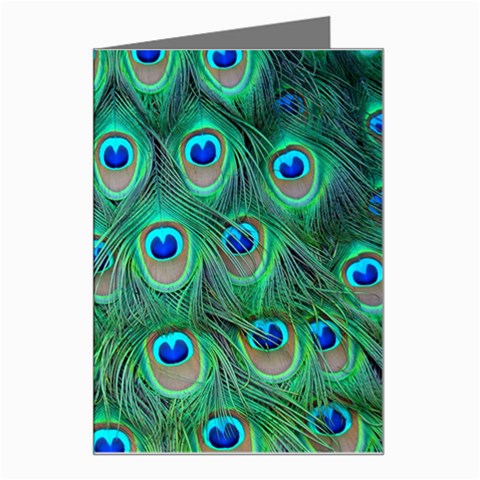 Peacock Feather 1 Greeting Card from ArtsNow.com Left