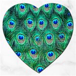 Peacock Feather 1 Jigsaw Puzzle (Heart)