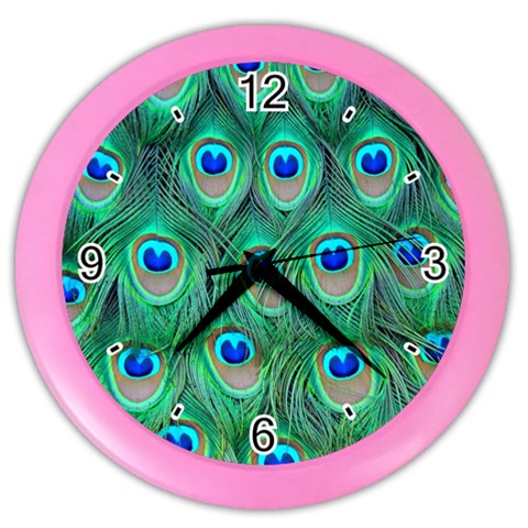 Peacock Feather 1 Color Wall Clock from ArtsNow.com Front