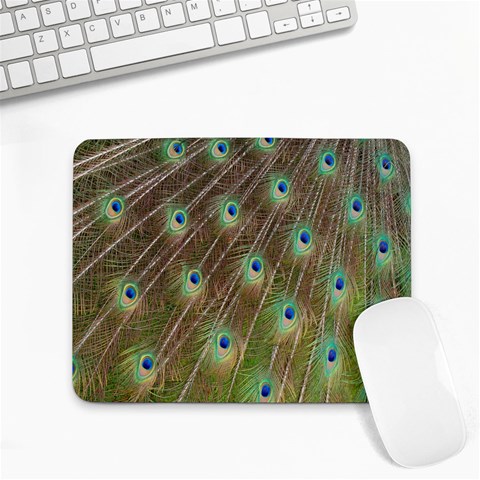 Peacock Feathers 2 Small Mousepad from ArtsNow.com Front