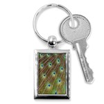 Peacock Feathers 2 Key Chain (Rectangle)