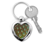 Peacock Feathers 2 Key Chain (Heart)