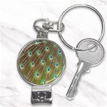 Peacock Feathers 2 Nail Clippers Key Chain