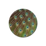 Peacock Feathers 2 Rubber Coaster (Round)