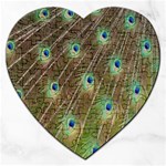 Peacock Feathers 2 Jigsaw Puzzle (Heart)