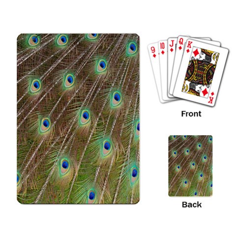 Peacock Feathers 2 Playing Cards Single Design from ArtsNow.com Back