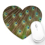 Peacock Feathers 2 Mousepad (Heart)