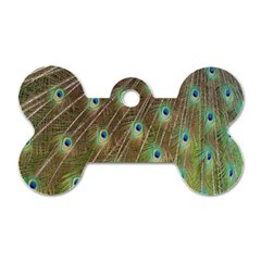 Peacock Feathers 2 Dog Tag Bone (Two Sides) from ArtsNow.com Front