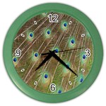 Peacock Feathers 2 Color Wall Clock