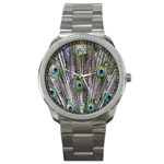 Peacock Feathers 3 Sport Metal Watch