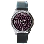 Snake Skin 3 Round Metal Watch