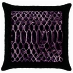Snake Skin 3 Throw Pillow Case (Black)