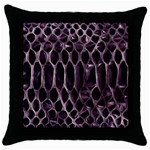 Snake Skin 3 Throw Pillow Case (Black)