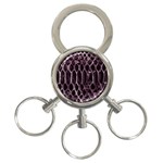 Snake Skin 3 3-Ring Key Chain