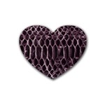 Snake Skin 3 Rubber Coaster (Heart)