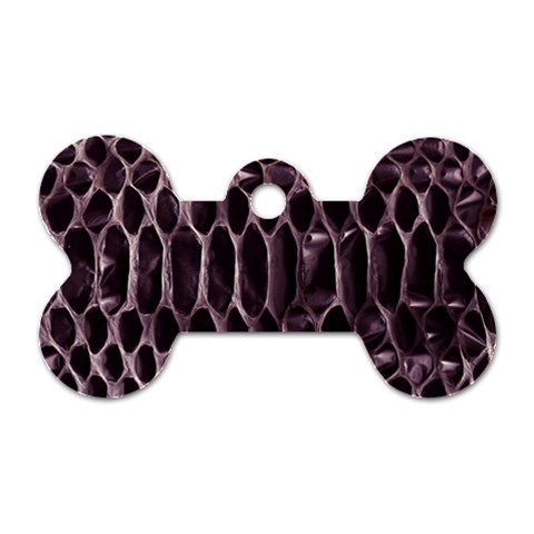 Snake Skin 3 Dog Tag Bone (One Side) from ArtsNow.com Front