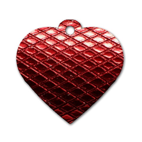 Snake Skin 4 Dog Tag Heart (Two Sides) from ArtsNow.com Front