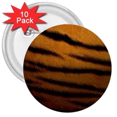 Tiger Skin 2 3  Button (10 pack) from ArtsNow.com Front