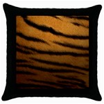 Tiger Skin 2 Throw Pillow Case (Black)