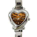 Tiger Skin 2 Heart Italian Charm Watch