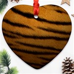 Tiger Skin 2 Heart Ornament (Two Sides)