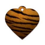 Tiger Skin 2 Dog Tag Heart (One Side)