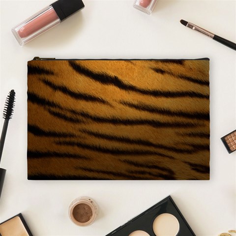 Tiger Skin 2 Cosmetic Bag (Large) from ArtsNow.com Front