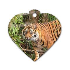 Tiger 1 Dog Tag Heart (Two Sides) from ArtsNow.com Front