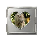 Tiger 2 Mega Link Heart Italian Charm (18mm)