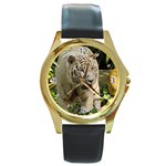 Tiger 2 Round Gold Metal Watch