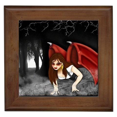 Crimson Wings Framed Tile from ArtsNow.com Front