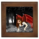 Crimson Wings Framed Tile