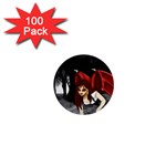 Crimson Wings 1  Mini Button (100 pack) 