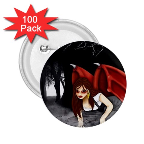 Crimson Wings 2.25  Button (100 pack) from ArtsNow.com Front